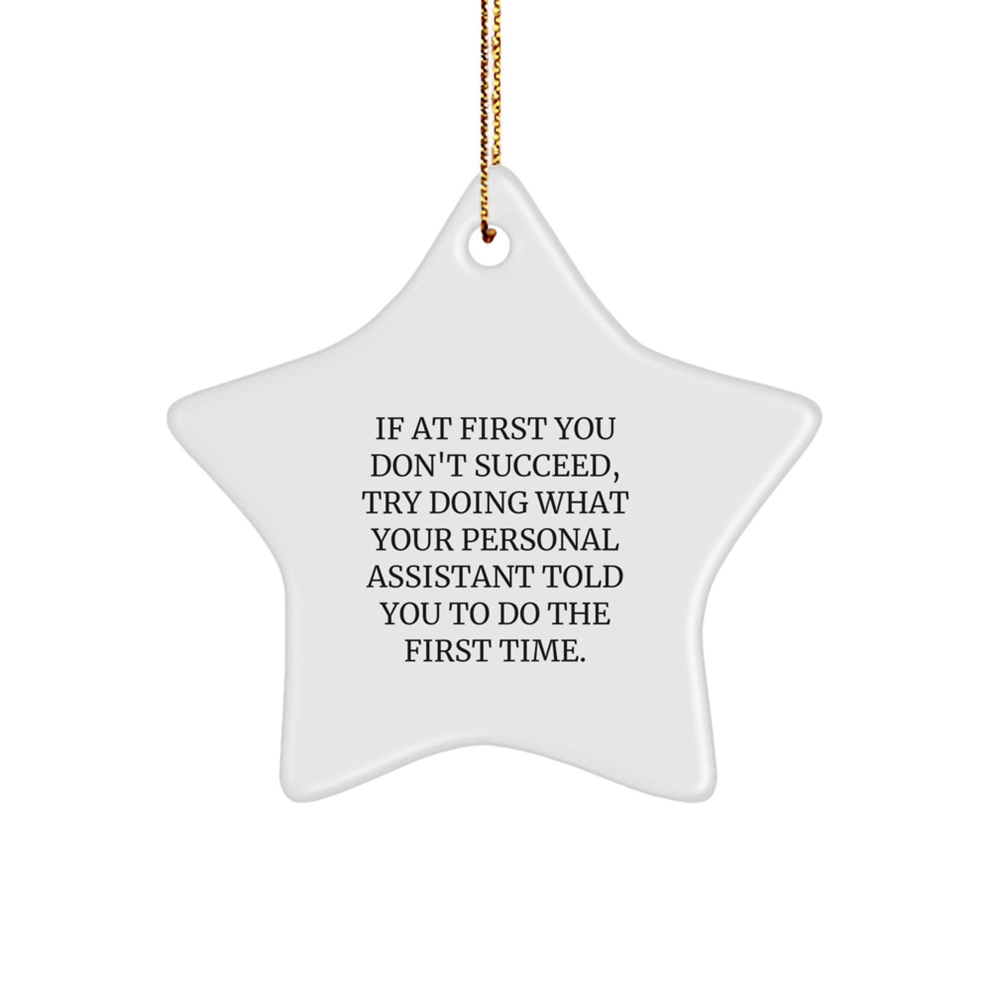 Funny Personal Assistant Star Ornament Christmas Unique Gifts from Friends for Personal Assistants Men Women Coworkers Family - Image 1