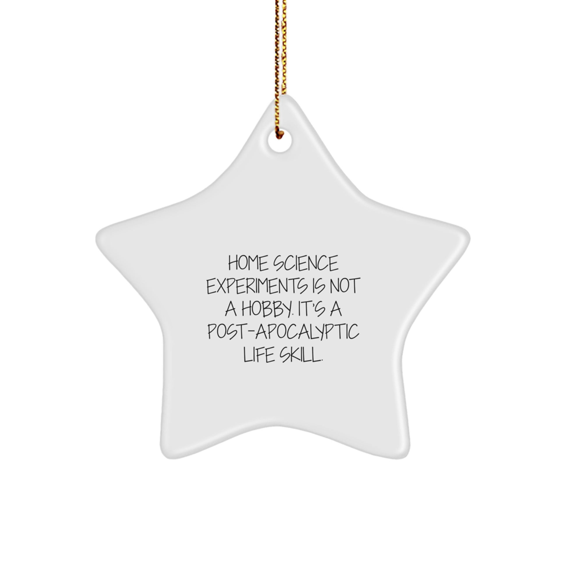 Funny Home Science Experiments Gifts for Happy Kids - Star Ornament with Gold Cord, Perfect for Christmas Unique Gifts from Friends, Family to Home Science Experiments Enthusiasts - Image 1