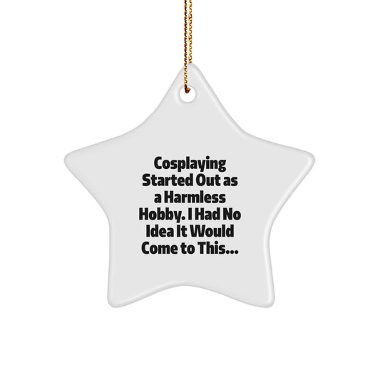 Funny Cosplaying Gifts from Friends - Cosplaying Star Ornament - Christmas Unique Gifts for Cosplaying Enthusiasts and Star Wars Fans - Image 1