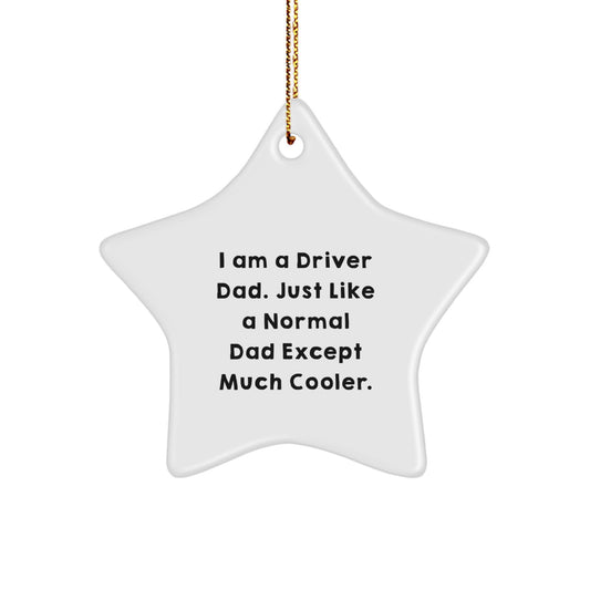 Unique Funny Driver Star Ornament Gifts for Men from Dad, Perfect for Christmas - Image 1