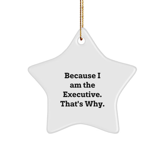 Funny Executive Star Ornament Gifts from Men to Executive Friends and Coworkers, Christmas Unique Gifts for Office Executives, Star Shaped Decoration - Image 1