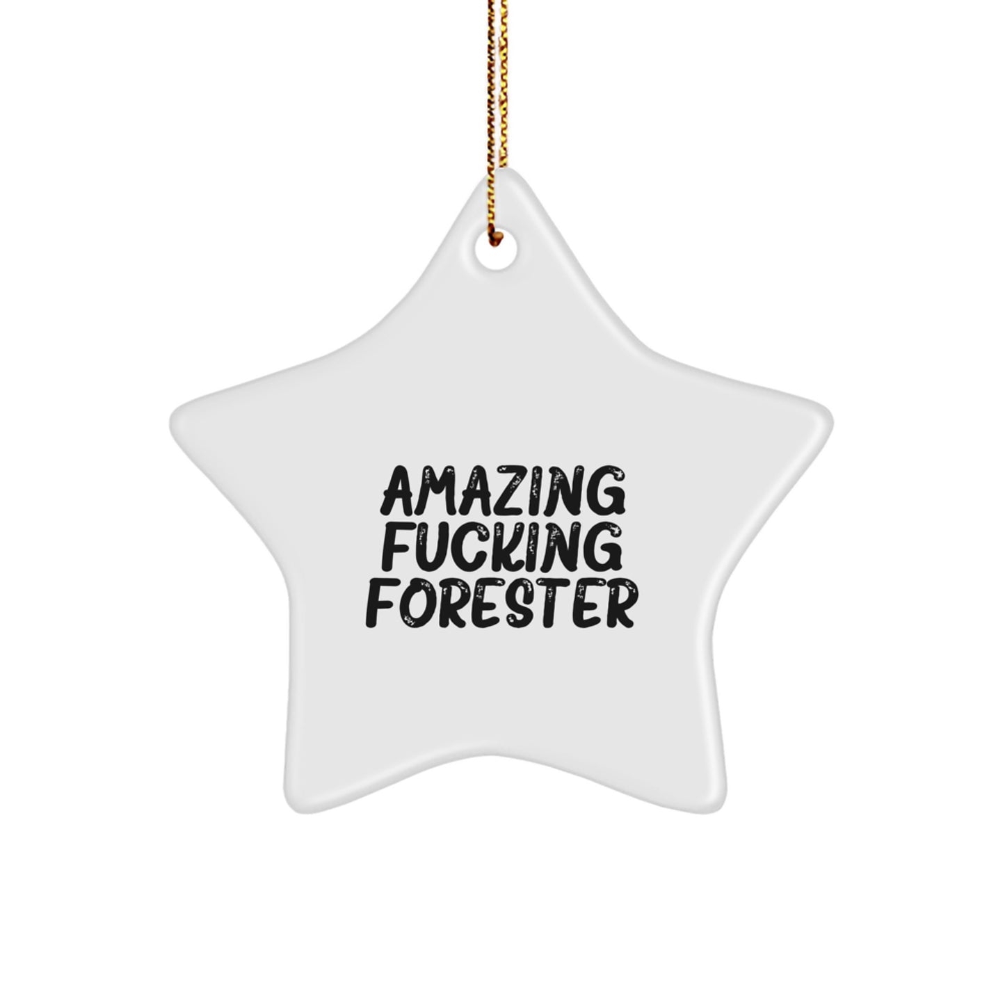 Funny Forester Gifts, Star Ornament for Forester Lovers, Gifts from Friends to Family for Christmas Season - Image 1