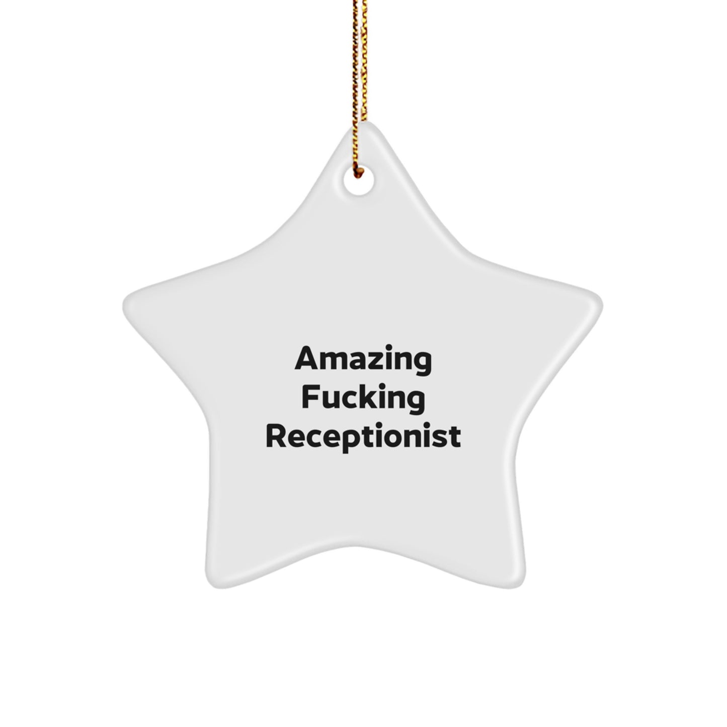 Funny Receptionist Star Ornament Gifts from Men Friends for Women Coworkers - Image 1