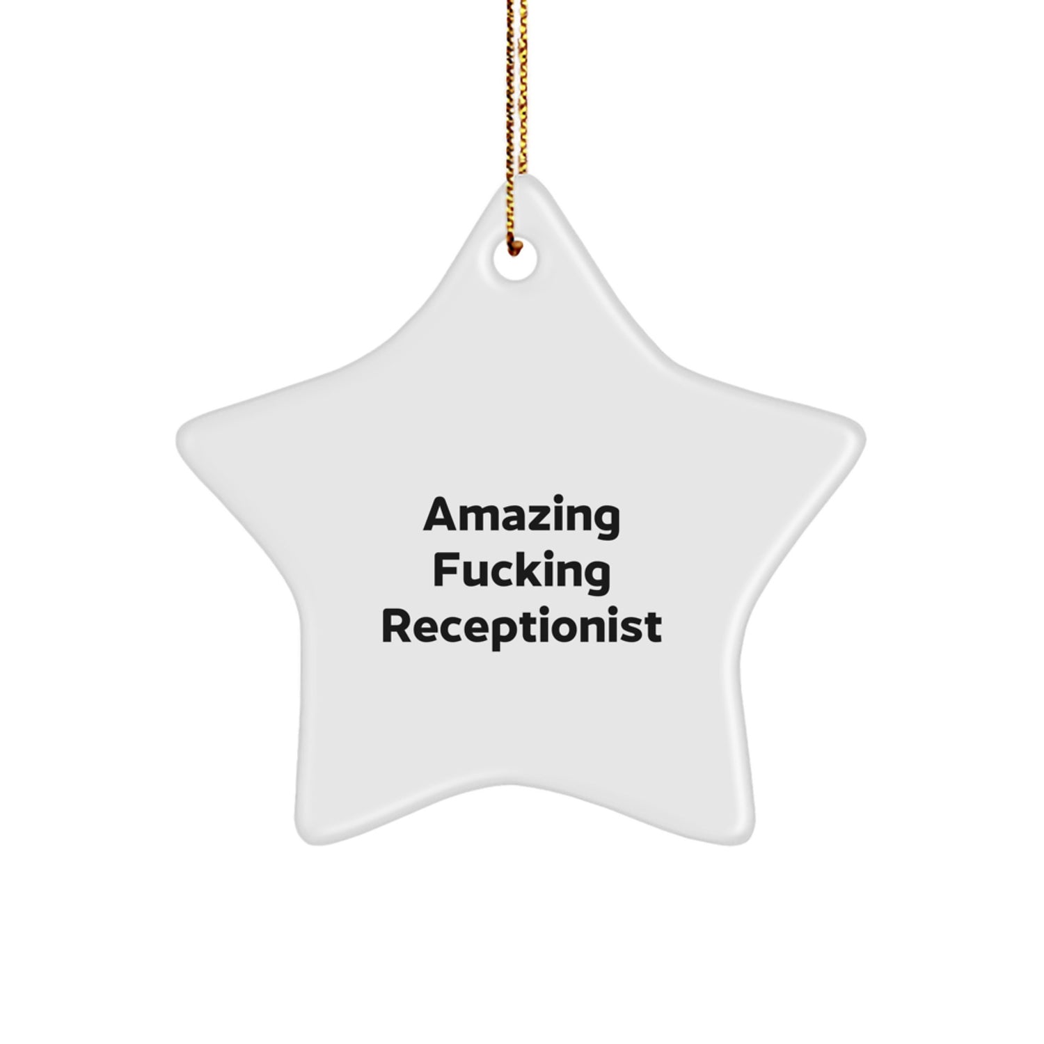 Funny Receptionist Star Ornament Gifts from Men Friends for Women Coworkers - Image 1