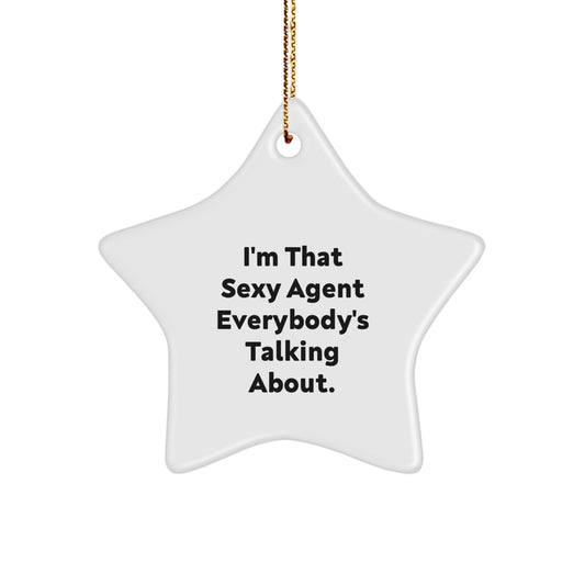 Funny Agent Star Ornament Gifts from Friends and Family for Agent - Image 1