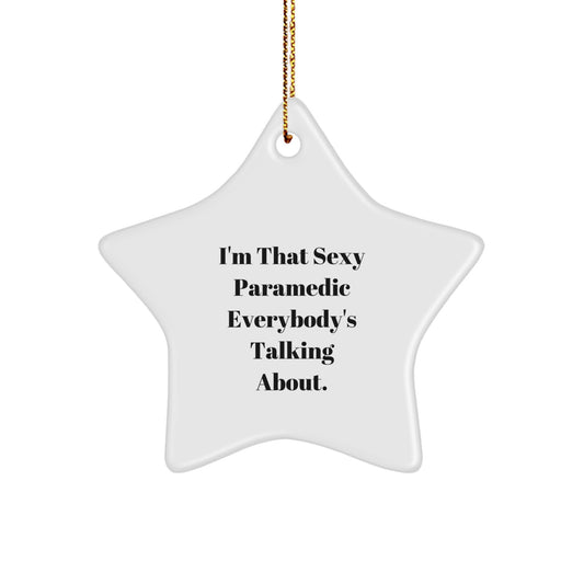 Funny Sexy Rescue Worker Gifts from Men to Rescue Worker Star Ornament for Christmas - Image 1