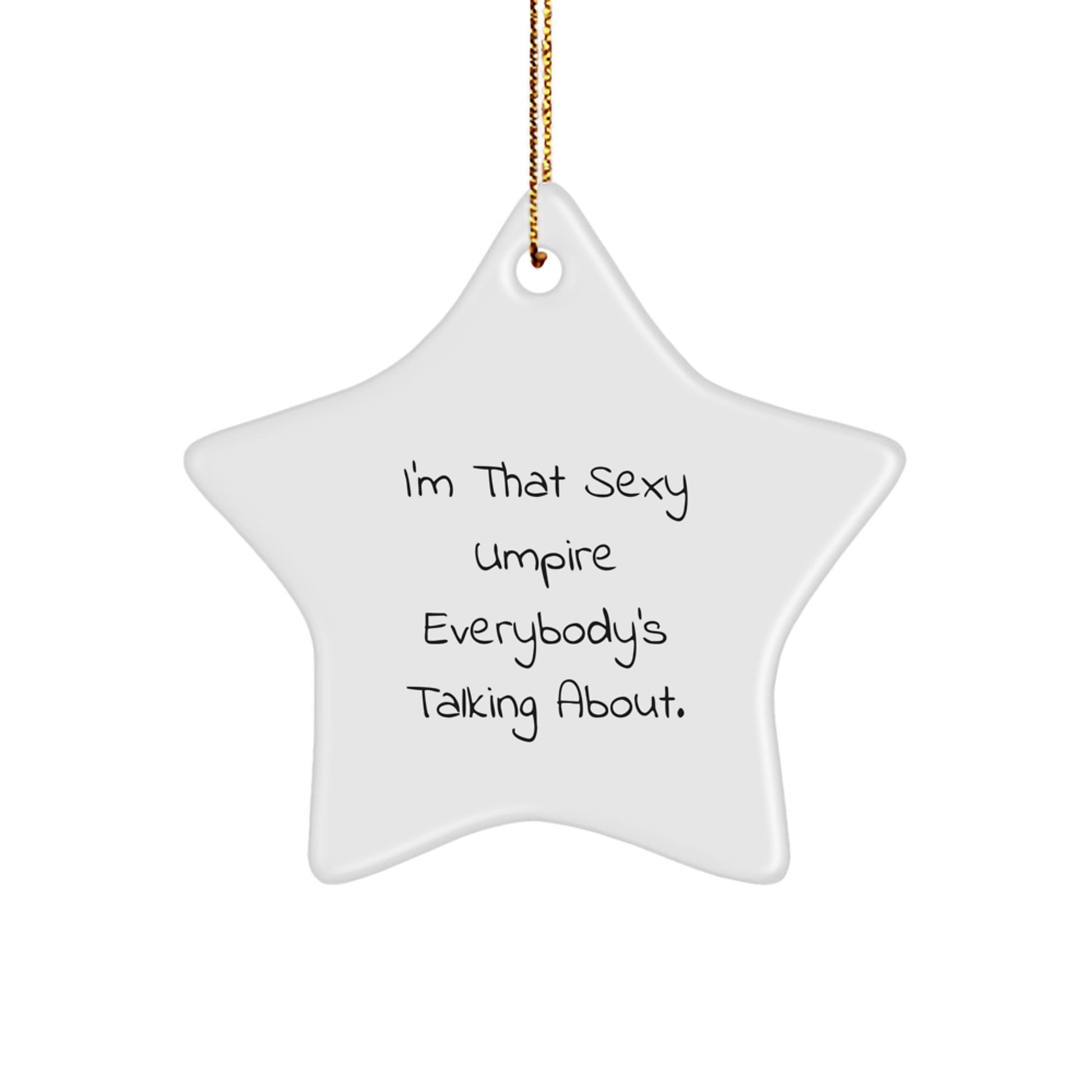Funny Umpire Gifts from Friends for Umpire Men Christmas Unique Star Ornament - Image 1