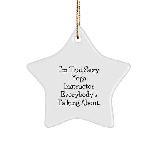 Funny Yoga Instructor Star Ornament Gifts from Friends for Christmas Unique Presents - Image 1