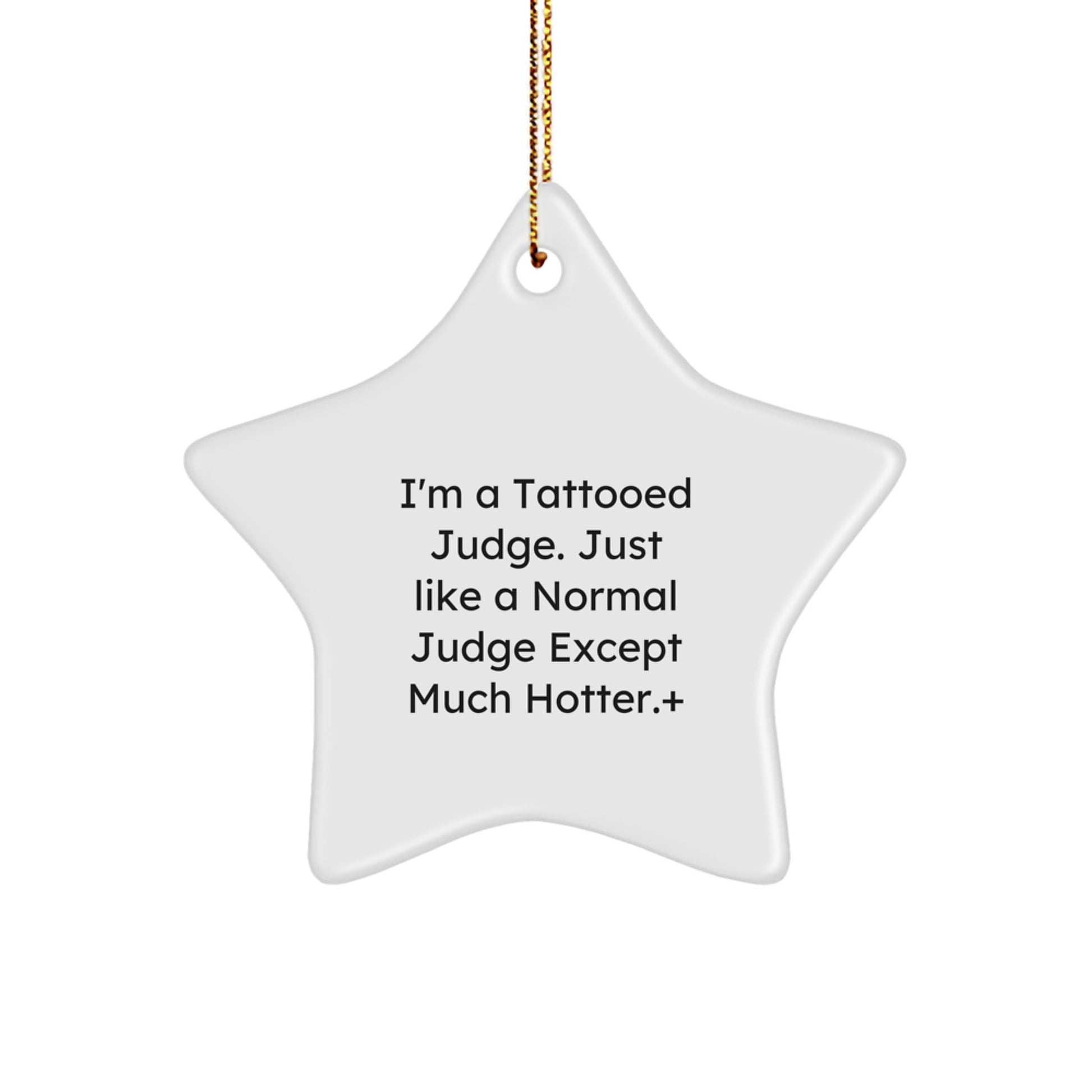 Funny Judge Star Ornament, Unique Gifts from Friends to Judge for Christmas - Image 1