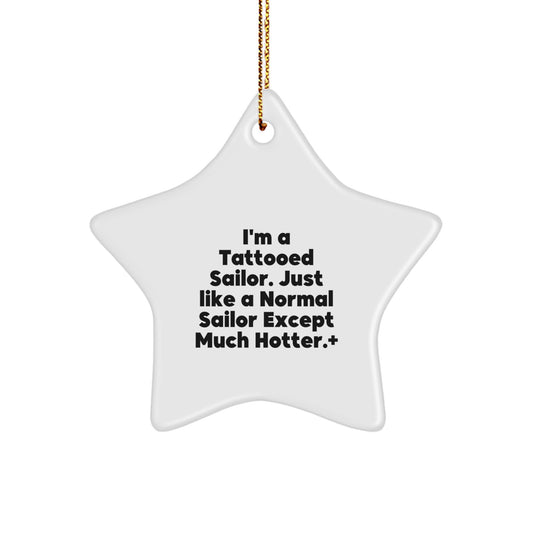 Funny Sailor Star Ornament Gifts from Friends for Men, Unique Christmas Unique Gifts for Sailor Lovers - Image 1
