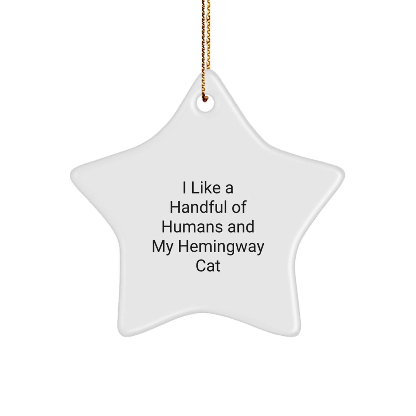 Funny Hemingway Cat Star Ornaments Gifts from Men to Friends and Family for Christmas Decorations - Image 1