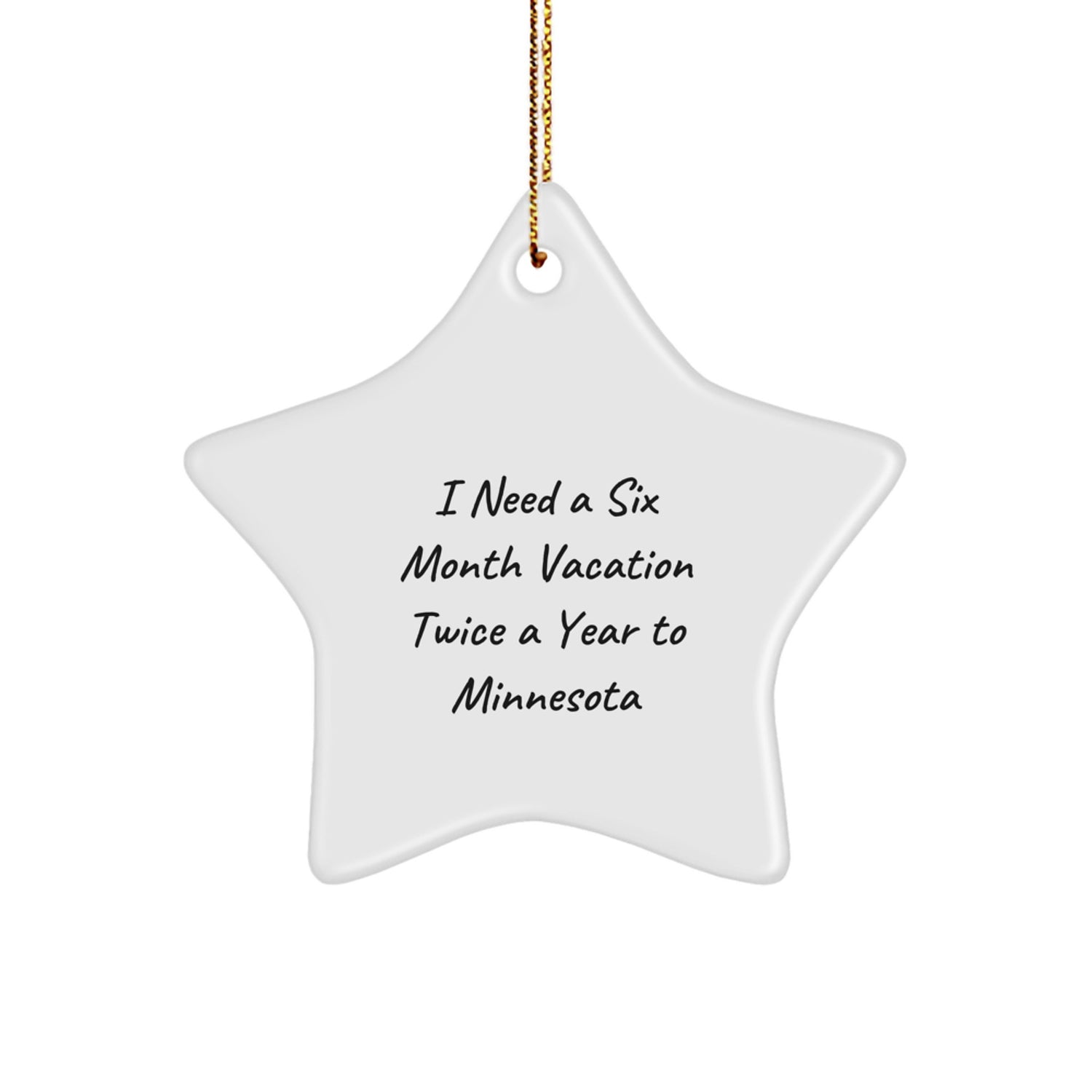 Funny Minnesota Star Ornament Gifts for Friends and Family from the North Star State - Image 1