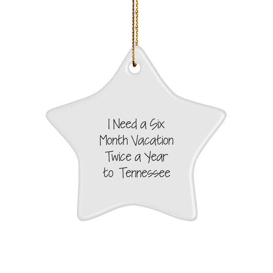 Gifts from Friends and Family for Tennessee Christmas Star Ornament - A Funny Quote to Brighten Up Your Home - Image 1