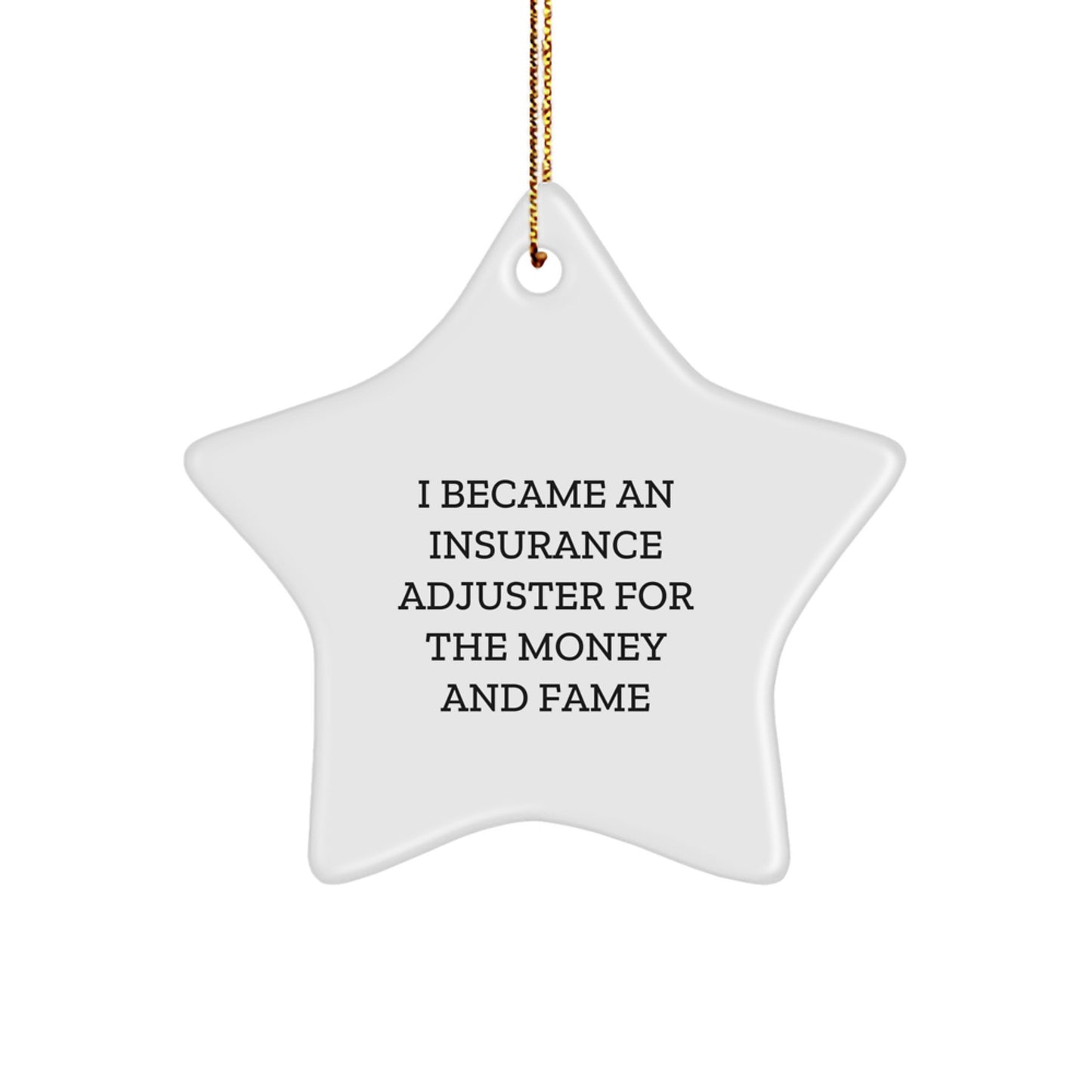 Funny Insurance Adjuster Star Ornament Gifts from Family to Insurance Adjuster on Christmas - Image 1