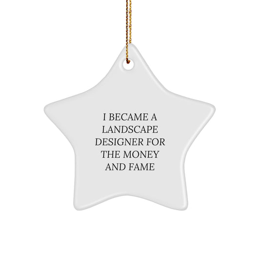 Funny Landscape Designer Gifts from Friends - Star Ornament for Christmas Unique Gifts for Him Her Family Coworkers - Image 1
