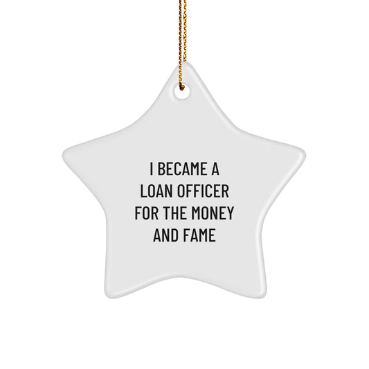 Funny Loan Officer Gifts for Men - Star Ornament Unique Christmas Unique Gifts from Friends and Family - Image 1