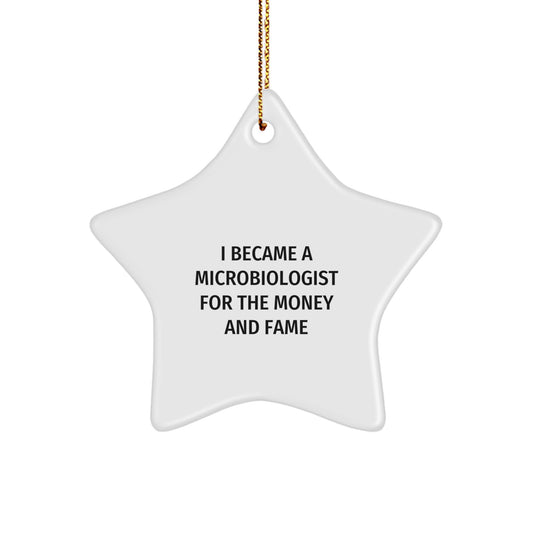 Microbiologist Star Ornament Gifts from Men to Friends for Christmas Funny Quote - Image 1