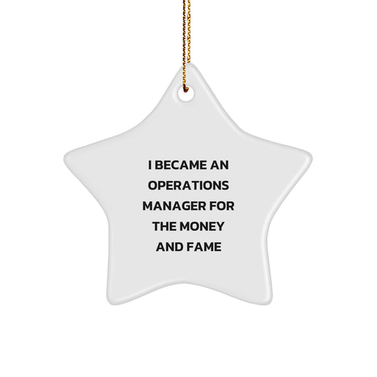 Funny Operations Manager Star Ornament for Christmas Unique Gifts from Friends to Operations Manager - Image 1