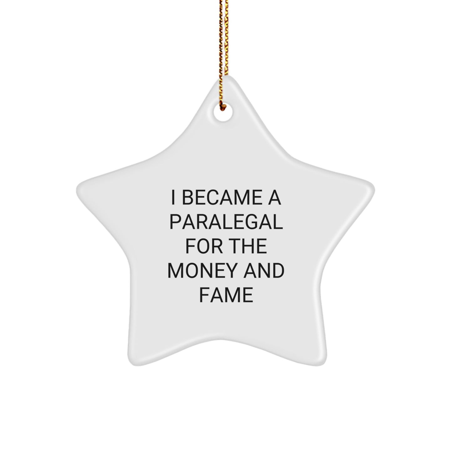 Funny Paralegal Gifts for Paralegal Friends - Star Ornament for Christmas Unique Gifts from Friends - Image 1