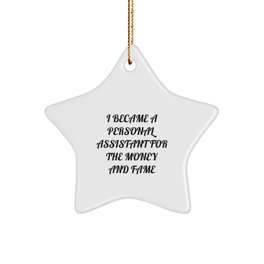 Funny Star Ornament Gifts for Personal Assistants from Friends, Unique Christmas Unique Gift Ideas for Men or Women - Image 1