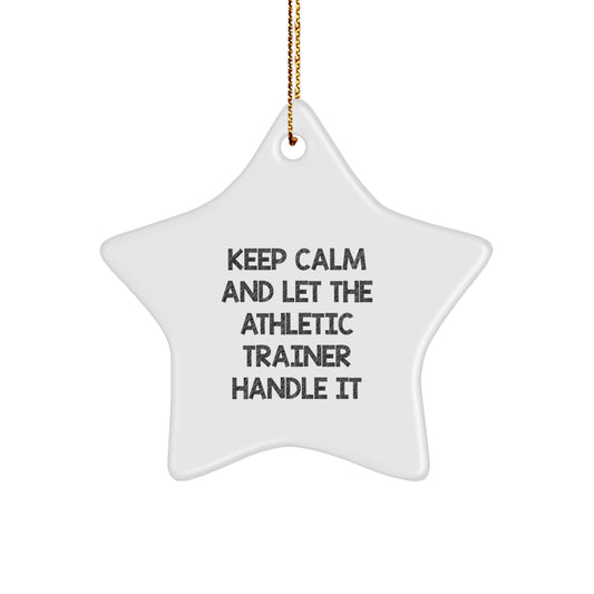 Funny Athletic Trainer Star Ornaments Gifts from Friends for Christmas Unique Gifts - Image 1