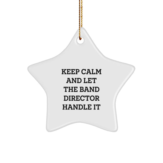 Funny Band Director Star Ornament, Gifts from Men to Band Directors, Star Ornament for Christmas Unique Gifts - Image 1