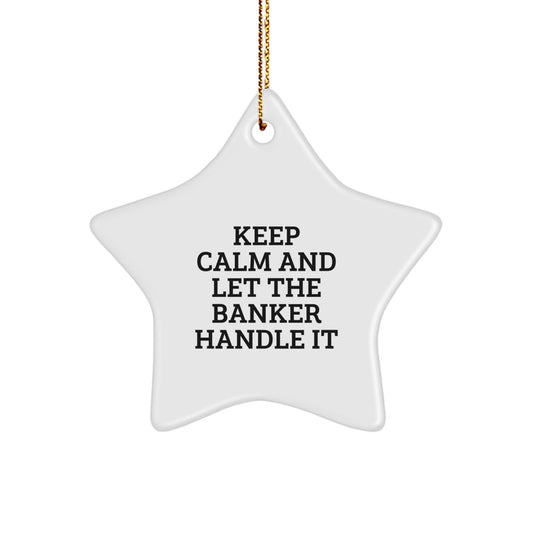 Funny Banker Gifts Star Ornament for Christmas Unique Presents from Men or Women to Colleagues or Family Friends - Image 1