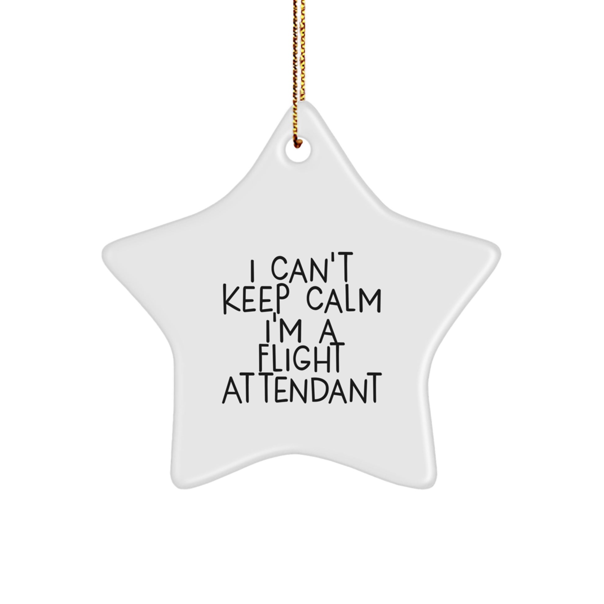 Funny Flight Attendant Gifts from Friends - I'm A Flight Attendant Star Ornament for Christmas Unique Gifts - Image 1