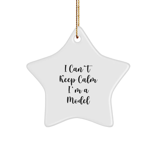 Funny Model Star Ornament, Gifts for Model, Christmas Unique Gifts from Friends - Image 1