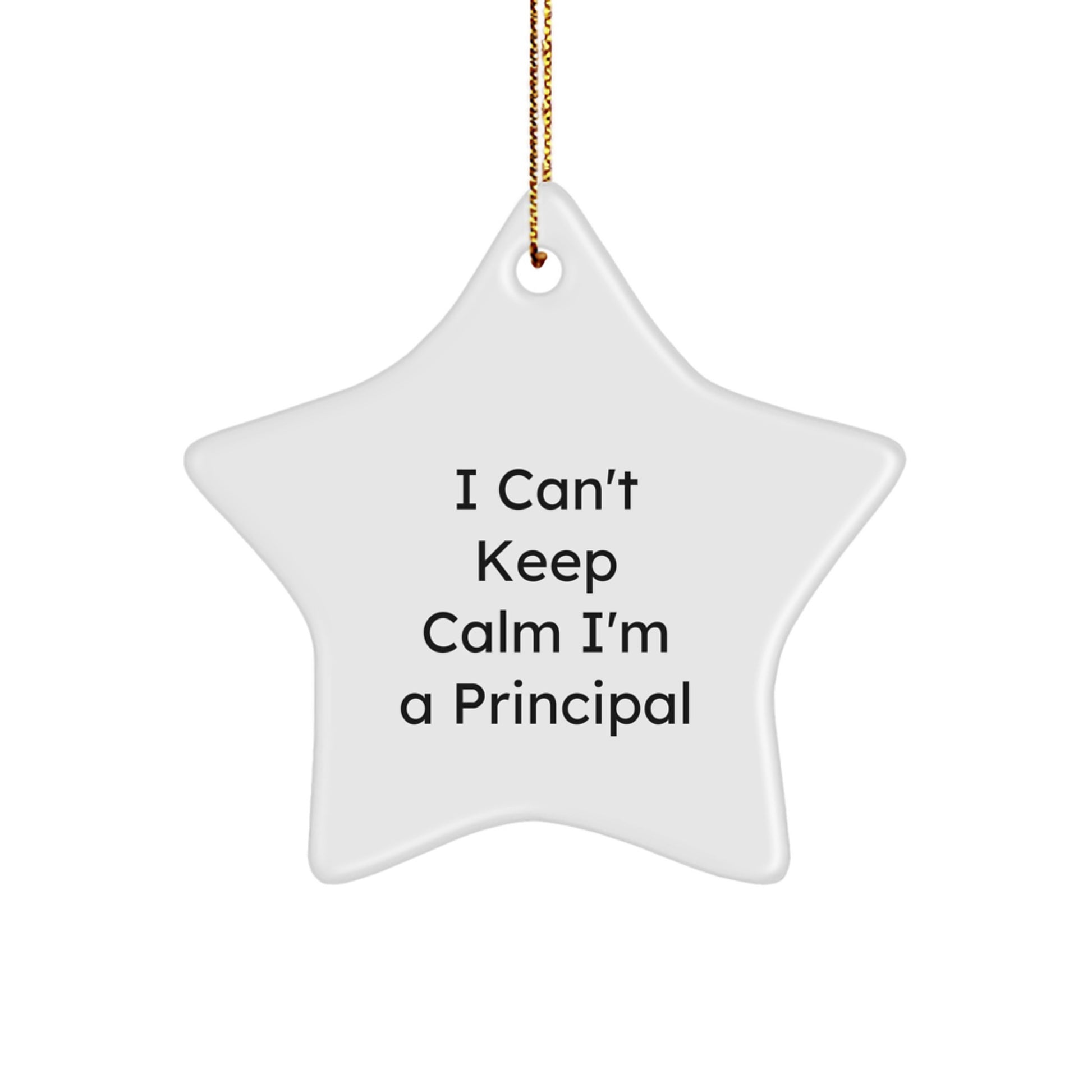Funny Principal Star Ornament I Cant Keep Calm I'm A Principal Gifts from Friends for Men Principal - Image 1