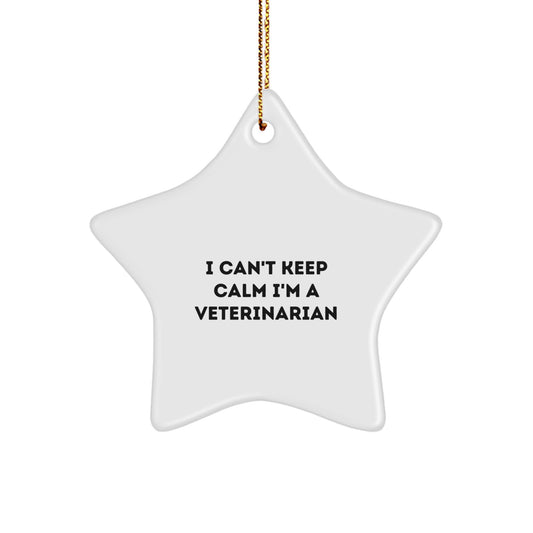 Funny Veterinarian Star Ornament Gift from Friends, Unique I'm a Veterinarian Christmas Decorations for Home Office, Inspirational Star-Shaped Veterinarian Ornament, Gifts for Veterinarians - Image 1