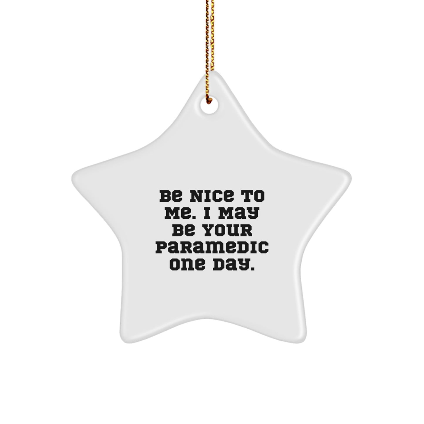 Funny Rescue Worker Star Ornament Gifts from Friends and Family for Rescue Worker Men Women Coworkers Christmas Unique - Image 1