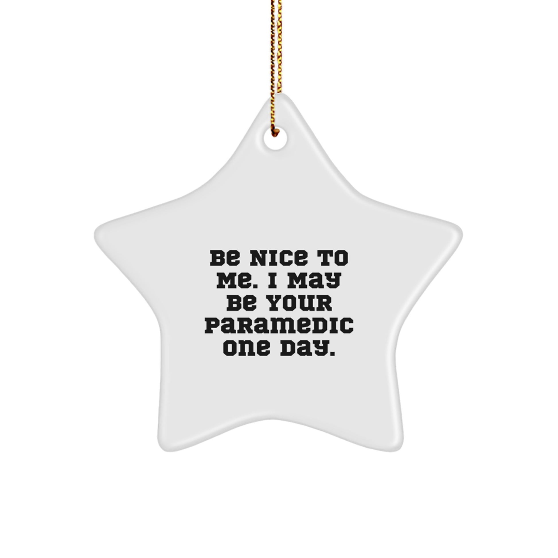 Funny Rescue Worker Star Ornament Gifts from Friends and Family for Rescue Worker Men Women Coworkers Christmas Unique - Image 1