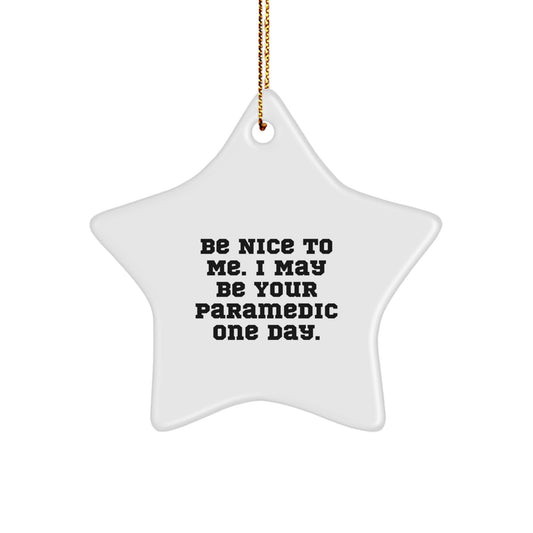 Funny Rescue Worker Star Ornament Gifts from Friends and Family for Rescue Worker Men Women Coworkers Christmas Unique - Image 1