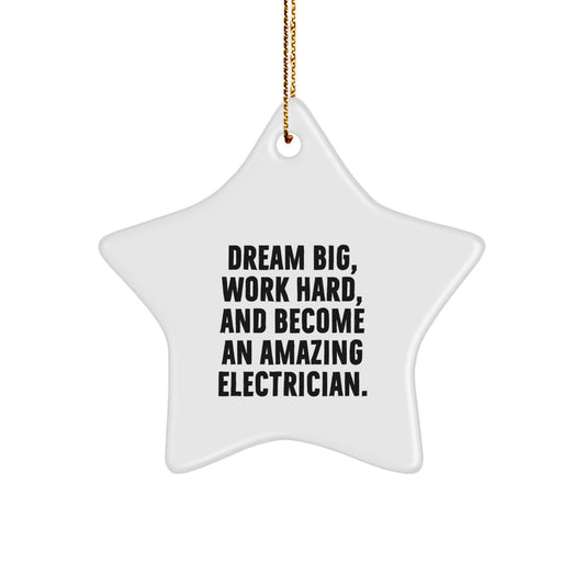 Funny Electrician Star Ornament Gift from Men to Electrician Friends for Christmas Unique Decorations - Image 1