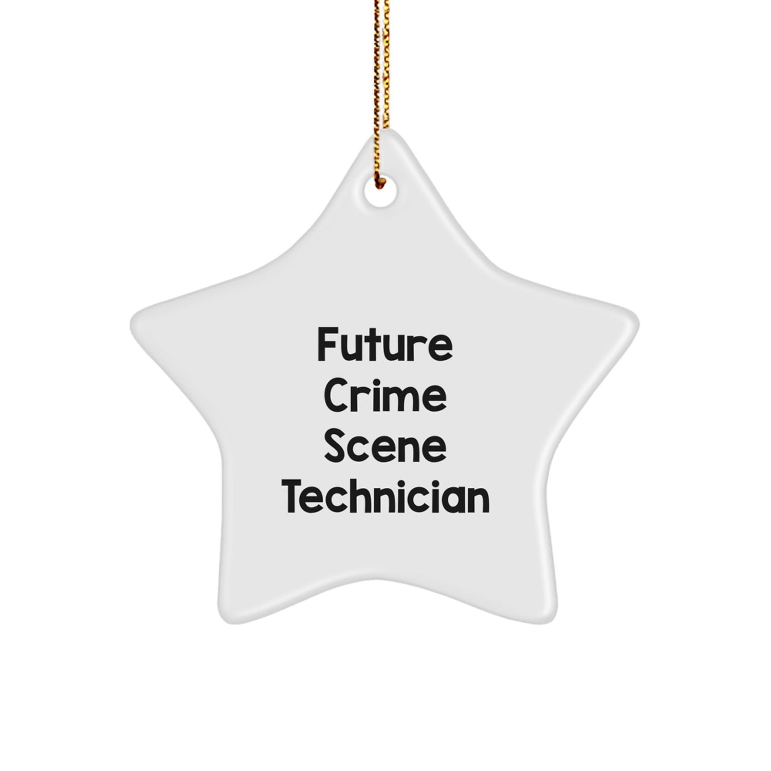 Funny Future Crime Scene Technician Star Ornament, Gifts for Men, Unique Christmas Unique Gifts from Friends, Inspirational Crime Scene Technician Career Motivation - Image 1