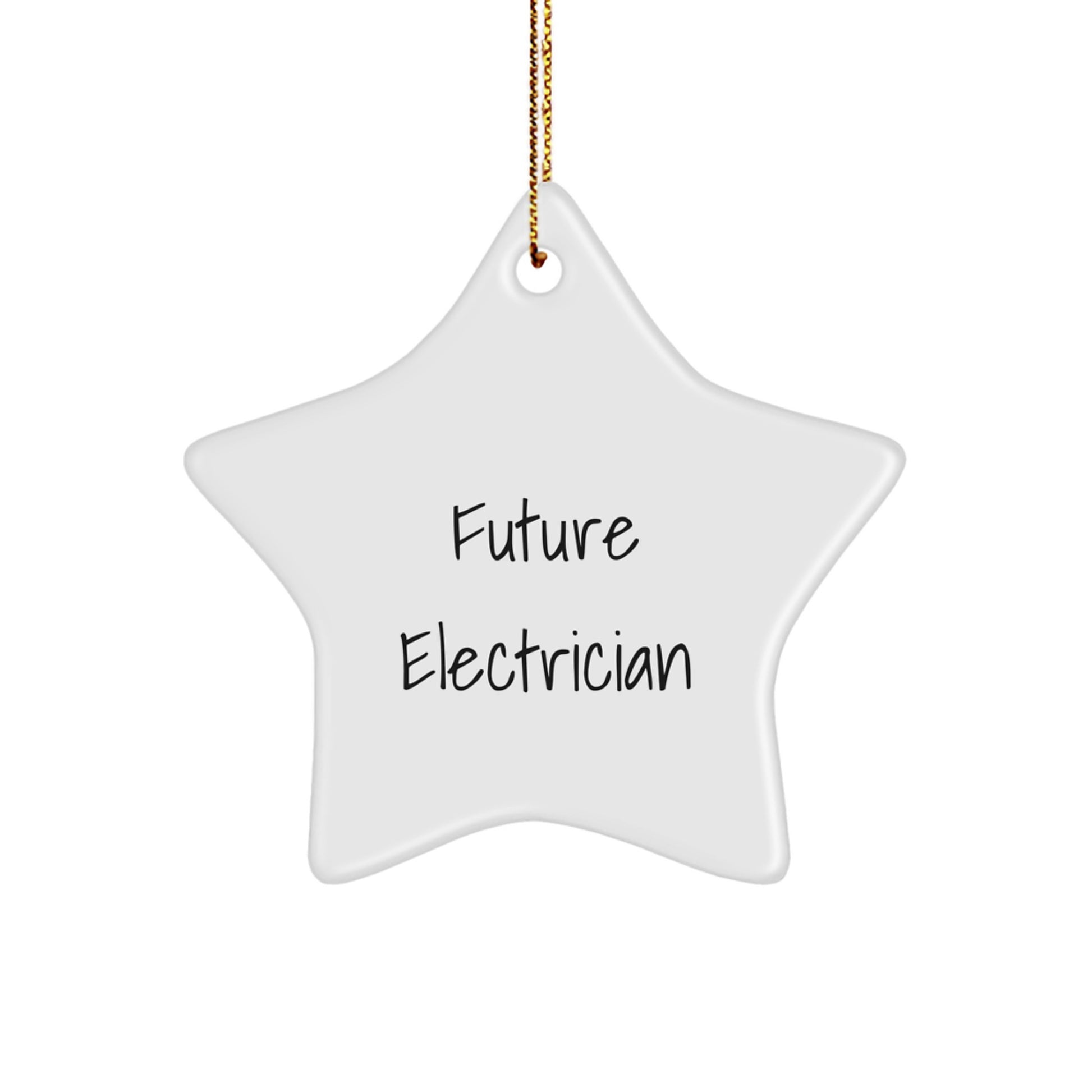 Funny Future Electrician Star Ornament Gifts for Men, Christmas Unique Electrician Gifts from Family and Friends - Image 1