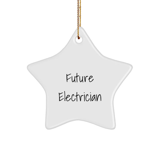 Funny Future Electrician Star Ornament Gifts for Men, Christmas Unique Electrician Gifts from Family and Friends - Image 1