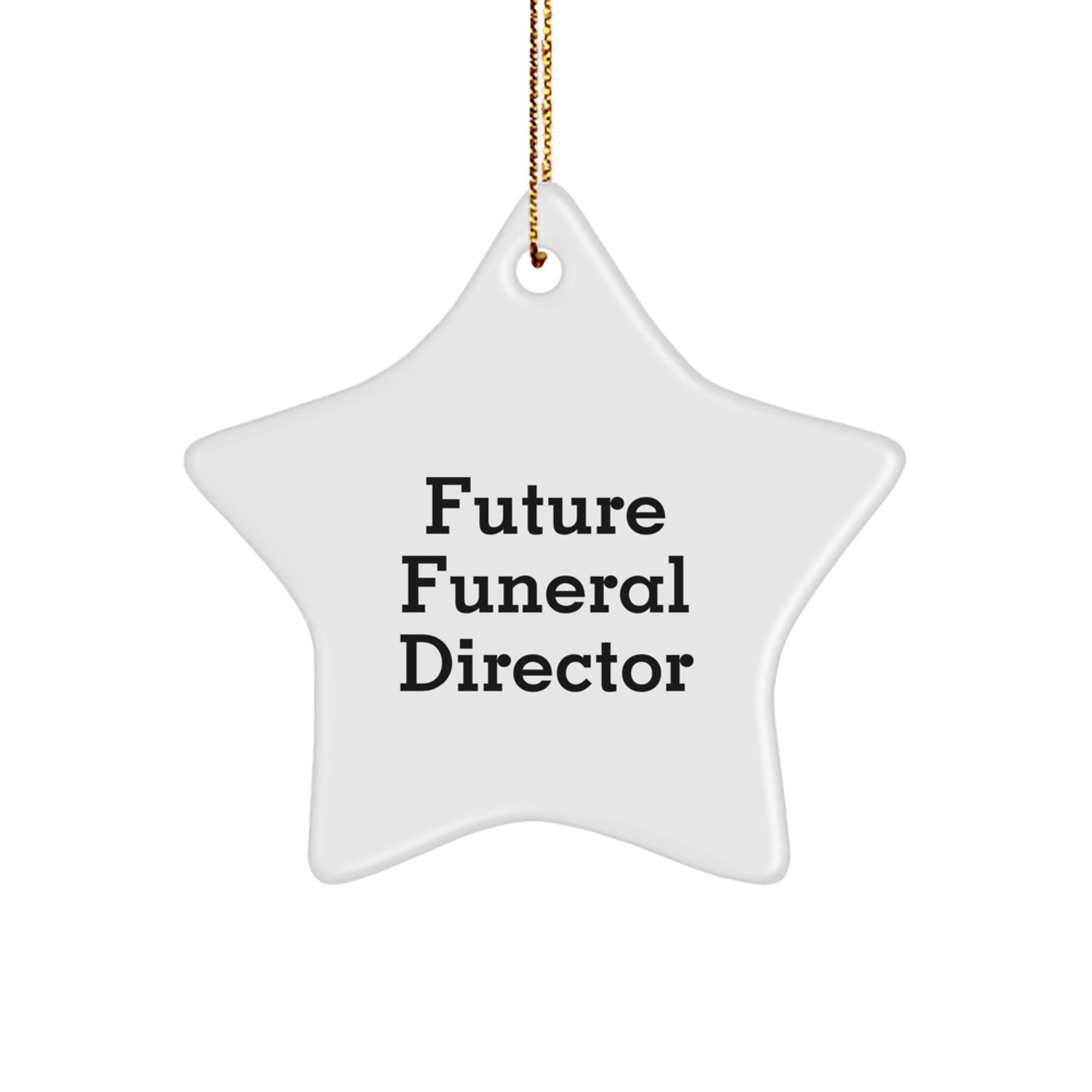 Funny Gifts from Men to Future Funeral Directors, Unique Star Ornaments for Christmas, 'Future Funeral Director' Quote Decorations - Image 1