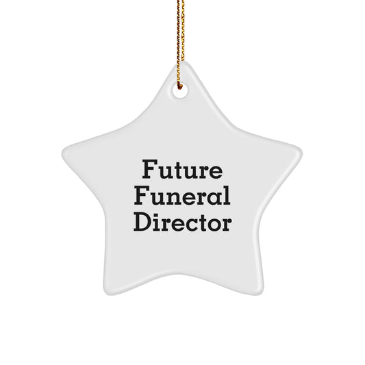 Funny Gifts from Men to Future Funeral Directors, Unique Star Ornaments for Christmas, 'Future Funeral Director' Quote Decorations - Image 1
