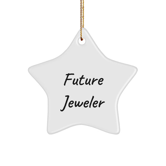 Funny Future Jeweler Star Ornament Gifts from Men to Women Friends Family Members - Image 1