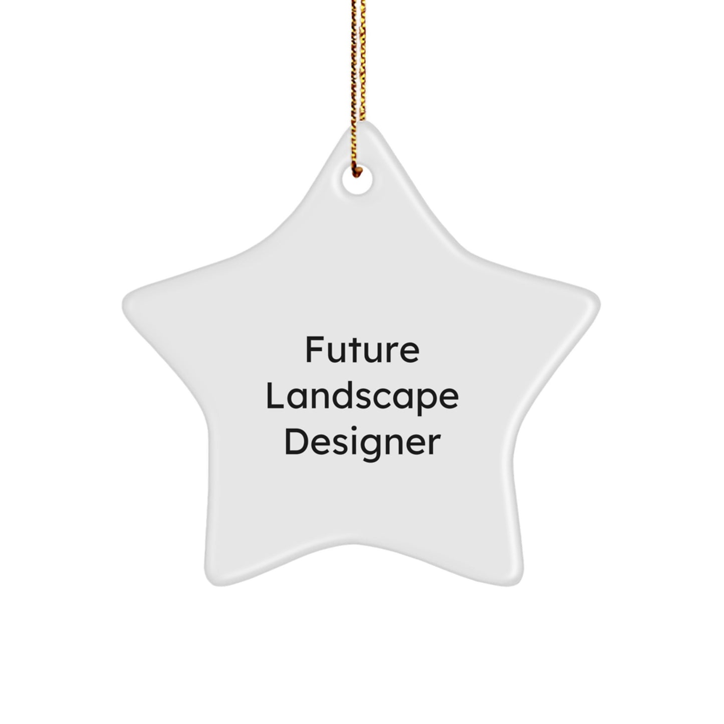 Funny Future Landscape Designer Christmas Star Ornament Gifts from Friends, Landscape Designer Star Gifts, Funny Christmas Decorations - Image 1