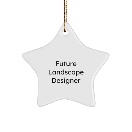 Funny Future Landscape Designer Christmas Star Ornament Gifts from Friends, Landscape Designer Star Gifts, Funny Christmas Decorations - Image 1