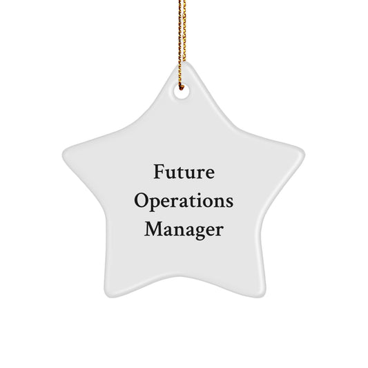 Fun Quote Gifts for Future Operations Manager - Christmas Unique Star Ornament for Operations Manager Offices - Funny Star Shaped Decorations - Image 1