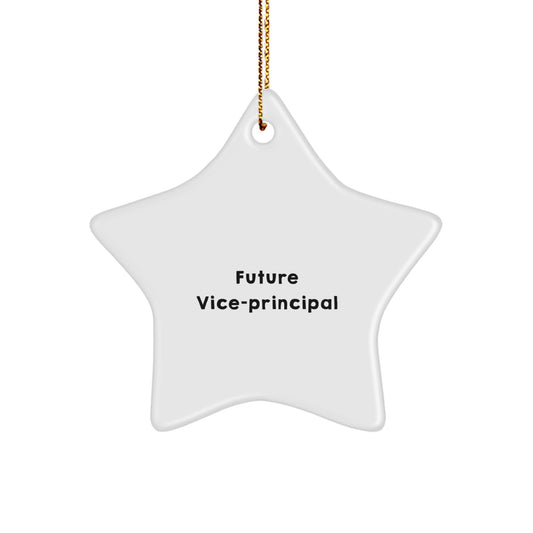 Funny Vice-Principal Star Ornament, Gifts from Friends to Vice-principal, Vice-principal Christmas Unique Gifts, Star Shaped Decorations, Future Vice-principal Inspirational Quote - Image 1
