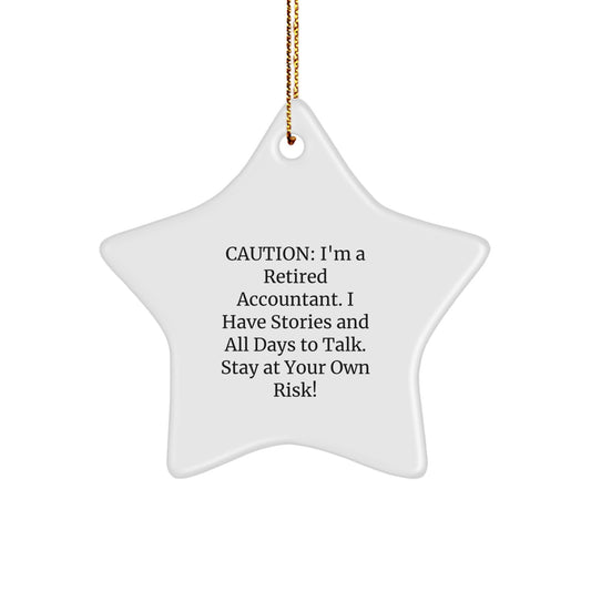 Funny Accountant Gifts from Friends - Unique Star Ornament for Accountant Men Women - Image 1