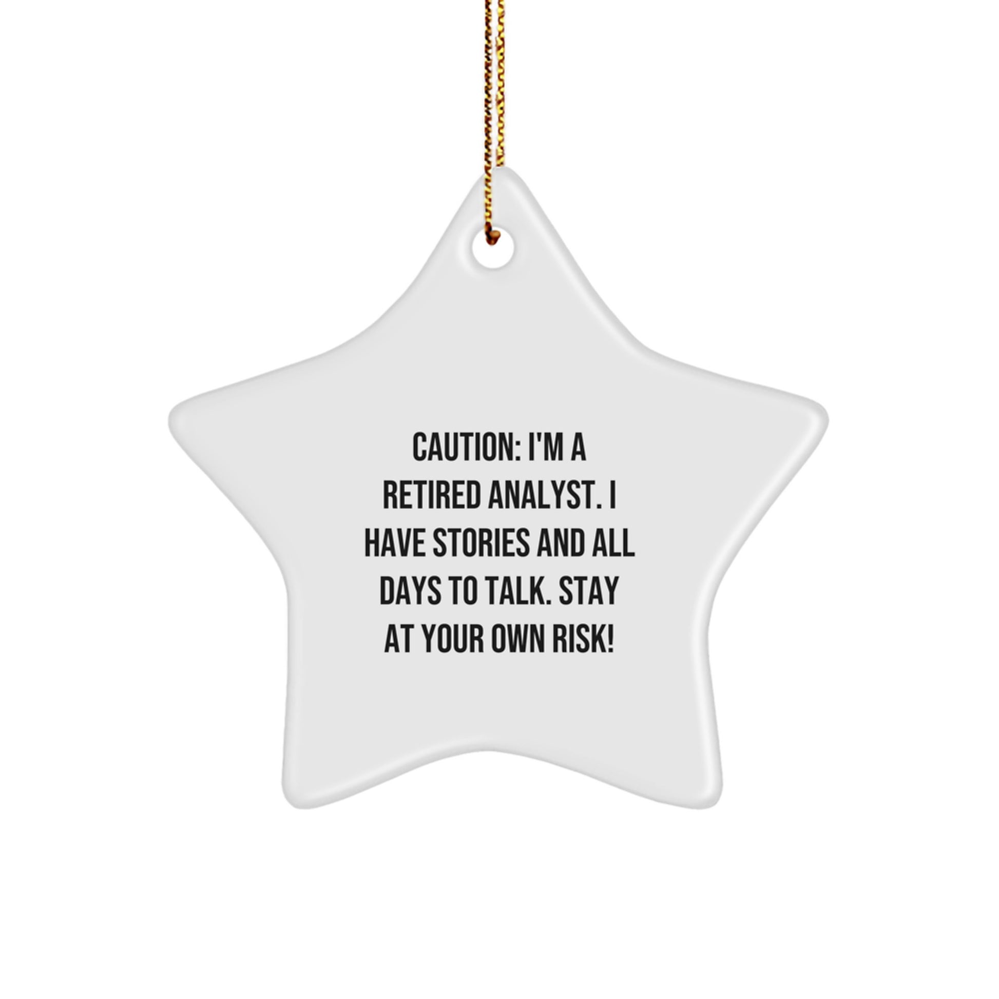 Funny Analyst Story Star Ornament, Gifts from Friends for Christmas Unique Gifts, Analyst Star Ornament, Retired Analyst Quote - Image 1