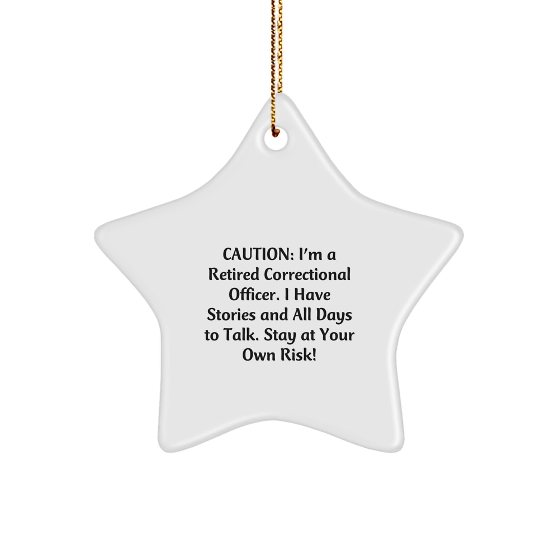 Funny Correctional Officer Gifts from Friends for Correctional Officers, Star Ornament, Christmas Unique Ideas, Correctional Officer Christmas Unique Gift - Image 1