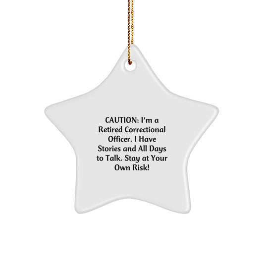 Funny Correctional Officer Gifts from Friends for Correctional Officers, Star Ornament, Christmas Unique Ideas, Correctional Officer Christmas Unique Gift - Image 1