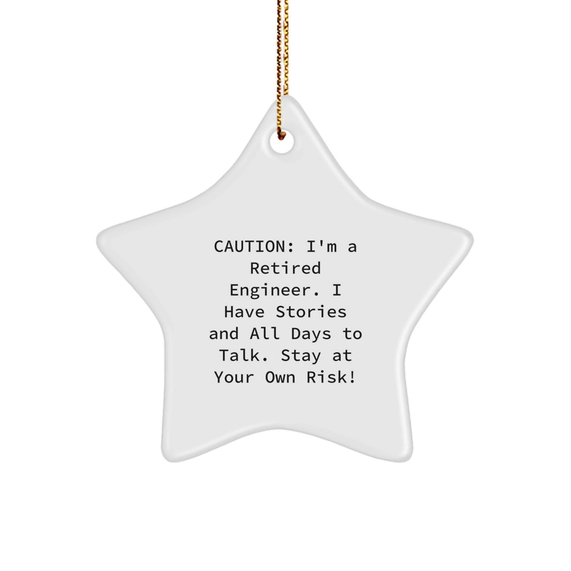 Gifts from Friends to Engineers - Funny Star Ornament for Christmas Unique Gifts for Men, Women, Family, Coworkers, Retired Engineers - Image 1